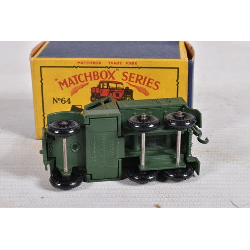 13 - FIVE BOXED LESNEY MATCHBOX SERIES MODEL DIE-CAST MILITARY VEHICLES, the first a Moko Lesney Army Hal... 