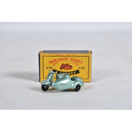 15 - TWO BOXED MATCHBOX SERIES MODEL DIE-CAST VEHICLES, to inlcude a Moko Lesney Volkswagen no. 25, sky b... 