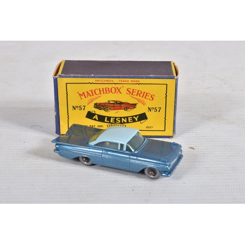 16 - A COLLECTION OF DIE-CAST MATCHBOX VEHICLES AND TWO OTHERS, to include a boxed Chevrolet Impala no. 5... 