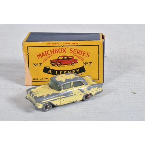 16 - A COLLECTION OF DIE-CAST MATCHBOX VEHICLES AND TWO OTHERS, to include a boxed Chevrolet Impala no. 5... 