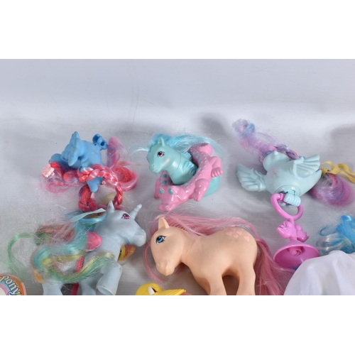 31 - A COLLECTION OF ASSORTED MY LITTLE PONY FIGURES AND ACCESSORIES, unboxed and assorted ponies, smalle... 