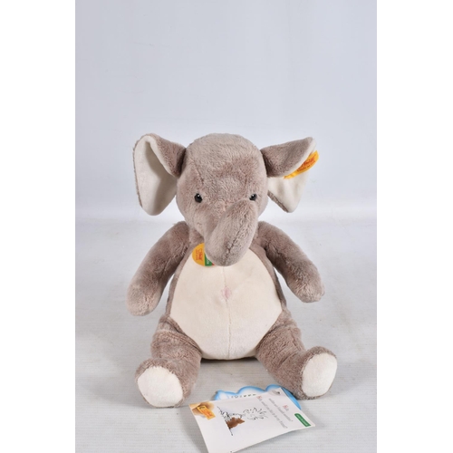 33 - A BOXED STEIFF ORIGINAL COSY FRIENDS ELEPHANT, No.110429, soft plush figure with button (minor wear)... 