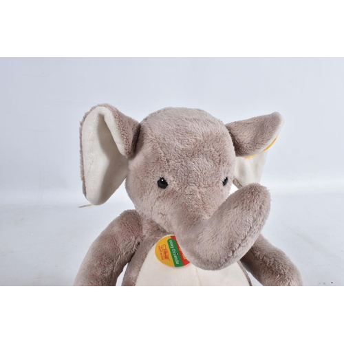 33 - A BOXED STEIFF ORIGINAL COSY FRIENDS ELEPHANT, No.110429, soft plush figure with button (minor wear)... 