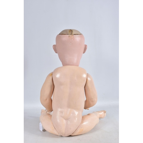 35 - A MENGERSGEREUTH PORZELLANFABRIK BISQUE HEAD DOLL, nape of neck marked 'PM 924 Germany 14', fixed bl... 