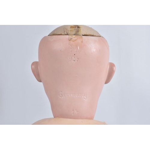 35 - A MENGERSGEREUTH PORZELLANFABRIK BISQUE HEAD DOLL, nape of neck marked 'PM 924 Germany 14', fixed bl... 