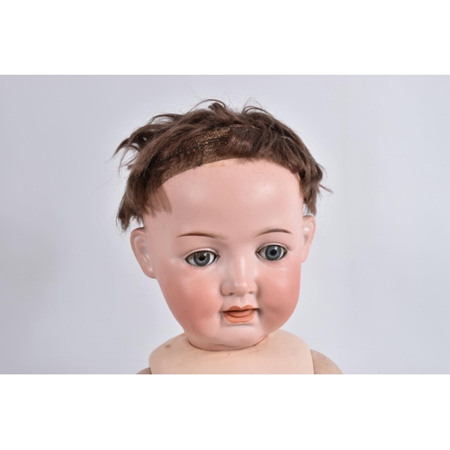 35 - A MENGERSGEREUTH PORZELLANFABRIK BISQUE HEAD DOLL, nape of neck marked 'PM 924 Germany 14', fixed bl... 