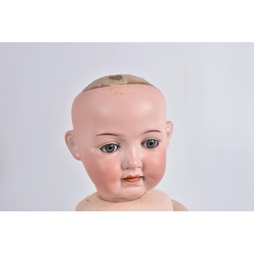 35 - A MENGERSGEREUTH PORZELLANFABRIK BISQUE HEAD DOLL, nape of neck marked 'PM 924 Germany 14', fixed bl... 