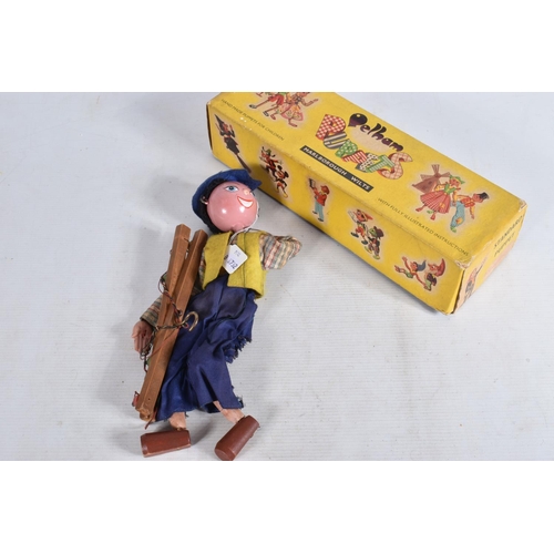 40 - FOUR BOXED PELHAM SS PUPPETS, Cowgirl and Cowboy, Tyrolean Girl and Dutch Girl, all appear complete ... 