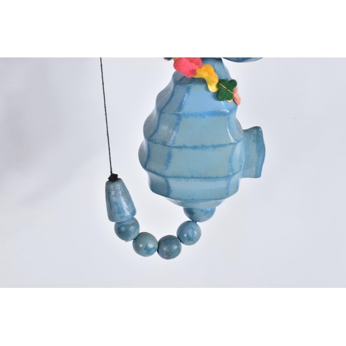 68 - A BOXED PELHAM SL63 BLUE SEAHORSE PUPPET,  version with wooden bead tail, appears complete and in go... 