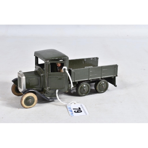 79 - A BOXED BRITAINS ARMY LORRY CATERPILLAR TYPE, No.1333, version with square front, with driver and bo... 