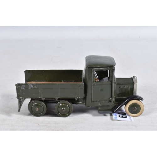 79 - A BOXED BRITAINS ARMY LORRY CATERPILLAR TYPE, No.1333, version with square front, with driver and bo... 