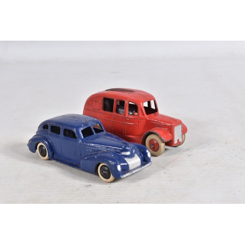 81 - A QUANTITY OF PRE WAR AND EARLY POSTWAR DINKY TOYS VEHICLES, all in playworn condition, many are suf... 