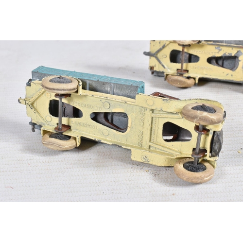 81 - A QUANTITY OF PRE WAR AND EARLY POSTWAR DINKY TOYS VEHICLES, all in playworn condition, many are suf... 