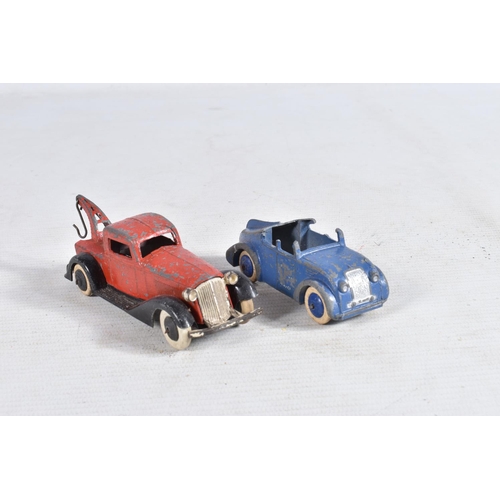 81 - A QUANTITY OF PRE WAR AND EARLY POSTWAR DINKY TOYS VEHICLES, all in playworn condition, many are suf... 