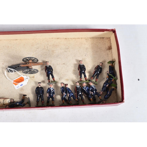 83 - TWO BOXED BRITAINS TYPES OF THE ROYAL NAVY FIGURE SETS, Royal Marines Marching, No.35, with another ... 