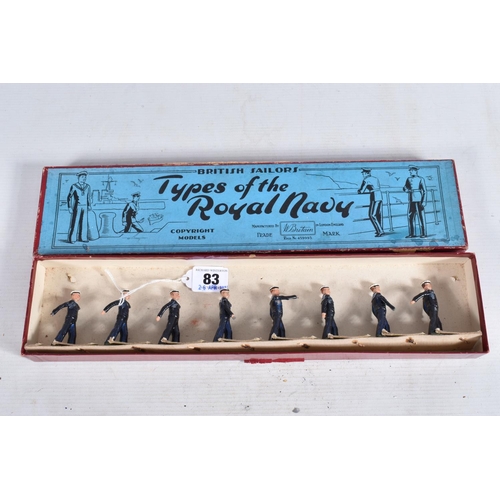 83 - TWO BOXED BRITAINS TYPES OF THE ROYAL NAVY FIGURE SETS, Royal Marines Marching, No.35, with another ... 