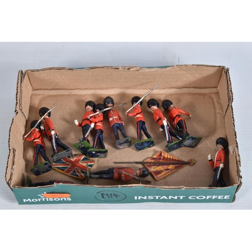 86 - A BOXED BRITAINS SCOTS GUARDS SET, No.75, playworn condition with paint loss and wear, missing offic... 