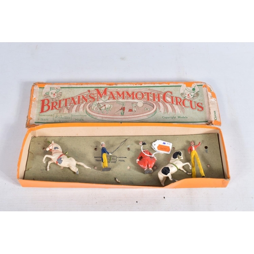 88 - A BOXED BRITAINS MAMMOTH CIRCUS SET, No,1442, playworn condition with paint loss and wear, missing E... 