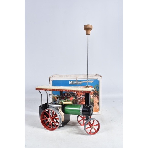 96 - A BOXED MAMOD STEAM TRACTION ENGINE, No.T.E.1a, green body with red, black, cream and bare metal det... 