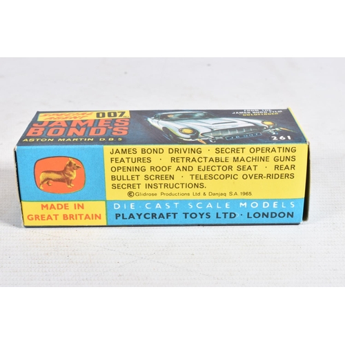 99 - A BOXED CORGI TOYS JAMES BOND ASTON MARTIN D.B.5. No.261, working features and suspension, complete ... 