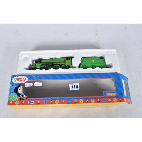 119 - A BOXED HORNBY RAILWAYS OO GAUGE THOMAS AND FRIENDS, 'Henry' the green engine No.3 (R9049), appears ... 