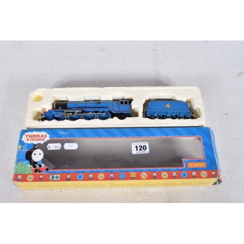 120 - A BOXED HORNBY RAILWAYS OO GAUGE THOMAS AND FRIENDS, 'Gordon' the blue engine No.4 (R383), appears c... 