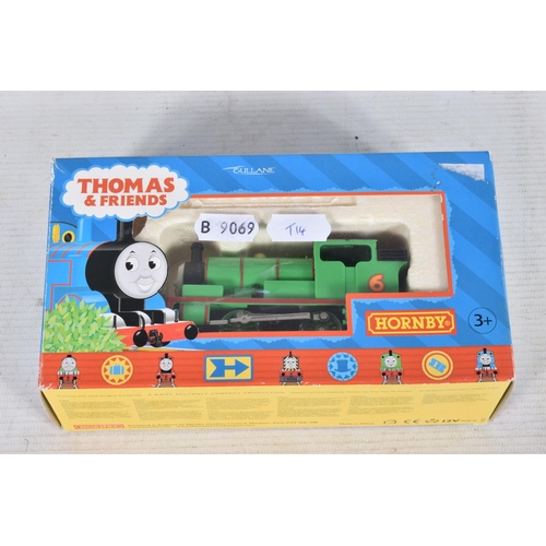 127 - FIVE BOXED HORNBY RAILWAYS OO GAUGE THOMAS AND FRIENDS LOCOMOTIVES ETC., 'Percy' No.6 green livery (... 