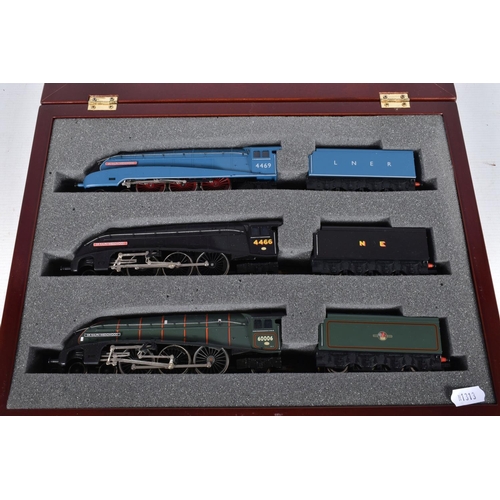 131 - A BOXED HORNBY RAILWAYS OO GAUGE THE COLLECTION LIMITED EDITION BOXED SET OF THREE MODELS OF A4 CLAS... 