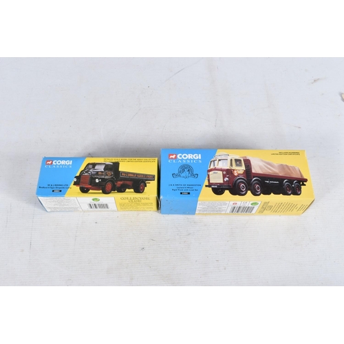 162 - A QUANTITY OF BOXED CORGI CLASSICS LORRY, TRUCK AND VAN MODELS, to include Heavy Haulage series and ... 