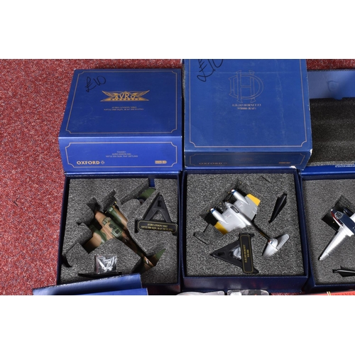 163 - TWO BOXES OF BOXED MODEL AIRCRAFTS, ALONG WITH AVIATION POSTCARDS AND DVDS ETC, to include boxed 1:7... 