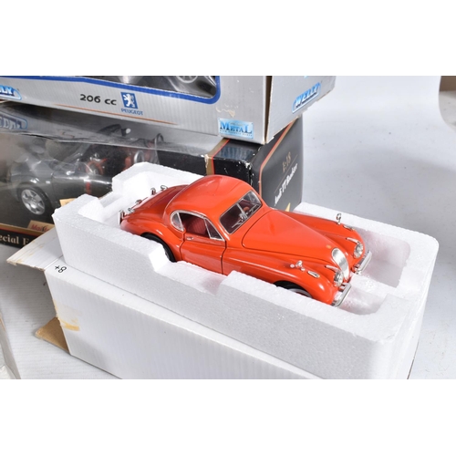 165 - A QUANTITY OF BOXED MODERN DIECAST SPORTS CAR AND AIRCRAFT MODELS, to include Corgi Classics Precisi... 