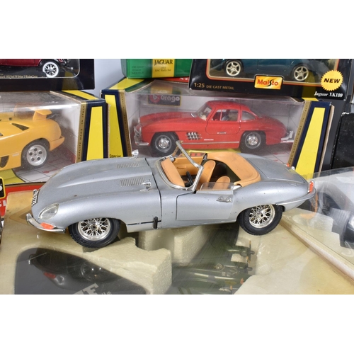 165 - A QUANTITY OF BOXED MODERN DIECAST SPORTS CAR AND AIRCRAFT MODELS, to include Corgi Classics Precisi... 