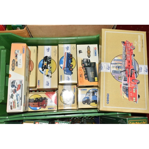 168 - A COLLECTION OF EMPTY CORGI CLASSICS BOXES, assorted series, a mixture of buses and coaches (9 boxes... 