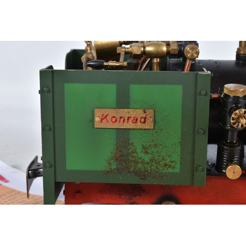 180 - A REGNER EASY LINE GAS POWERED 0-4-0 NARROW GAUGE LOCOMOTIVE, 'Konrad', not tested, adjustable gauge... 