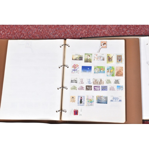 205 - COLLECTION OF STAMPS IN FOUR ALBUMS, we note GB presentation packs and a GB QE2 mint and used collec... 