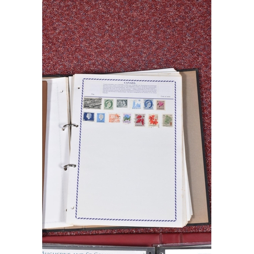 205 - COLLECTION OF STAMPS IN FOUR ALBUMS, we note GB presentation packs and a GB QE2 mint and used collec... 