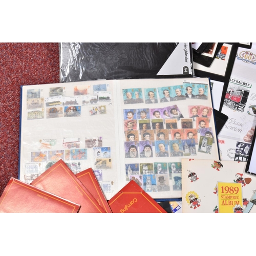 213 - LARGE COLLECTION OF GB FDCS AND STAMPS IN ALBUMS AND LOOSE, we note a couple of year books, mint GB ... 