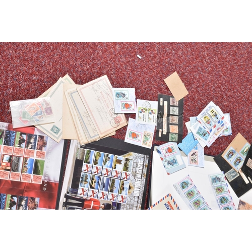217 - ECLECTIC COLLECTION OF STAMPS IN SIX ALBUMS AND LOOSE IN FOLDERS, we note a very good Sarawak collec... 