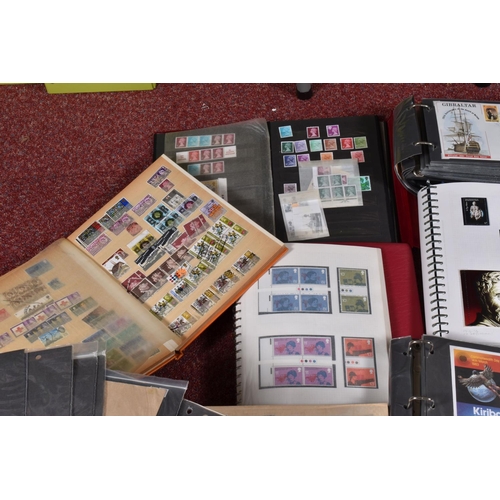 218 - VERY LARGE COLLECTION OF STAMPS IN FOUR BOXES IN NUMEROUS ALBUMS, main value in GB in Davo type albu... 