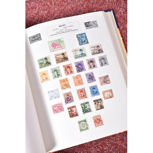 220 - A BOX AND TWO FRAMES OF MOSTLY FACE VALUE GB STAMPS, also a collection worldwide stamps in a Stanley... 