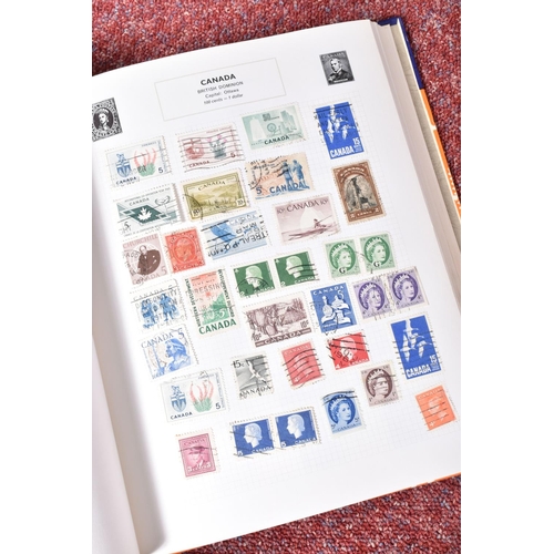 220 - A BOX AND TWO FRAMES OF MOSTLY FACE VALUE GB STAMPS, also a collection worldwide stamps in a Stanley... 