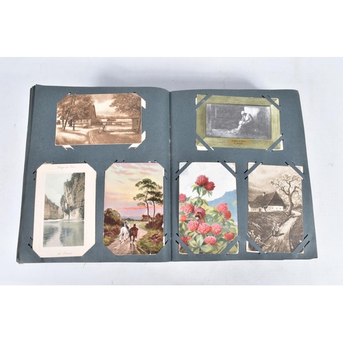 221 - POSTCARDS, one album containing approximately 492*  early 20th century Postcards (Edwardian - 1940's... 