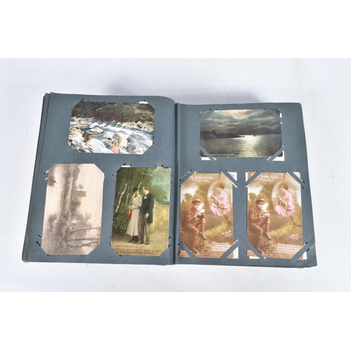 221 - POSTCARDS, one album containing approximately 492*  early 20th century Postcards (Edwardian - 1940's... 