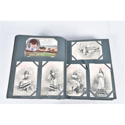 221 - POSTCARDS, one album containing approximately 492*  early 20th century Postcards (Edwardian - 1940's... 