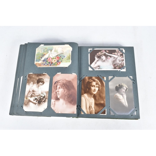 221 - POSTCARDS, one album containing approximately 492*  early 20th century Postcards (Edwardian - 1940's... 