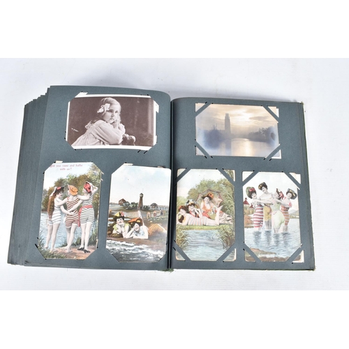 221 - POSTCARDS, one album containing approximately 492*  early 20th century Postcards (Edwardian - 1940's... 