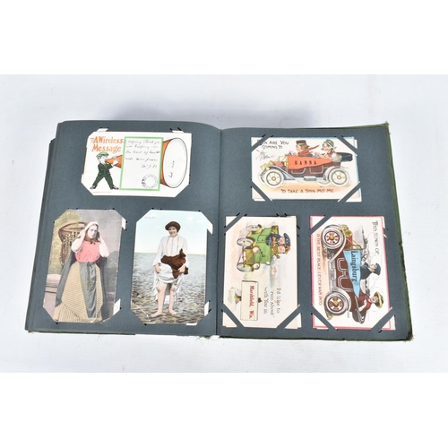 221 - POSTCARDS, one album containing approximately 492*  early 20th century Postcards (Edwardian - 1940's... 