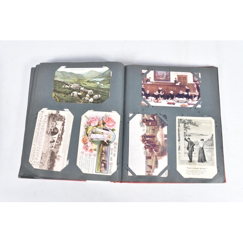 222 - POSTCARDS, two albums containing approximately 487*  early 20th century Postcards (early Edwardian -... 