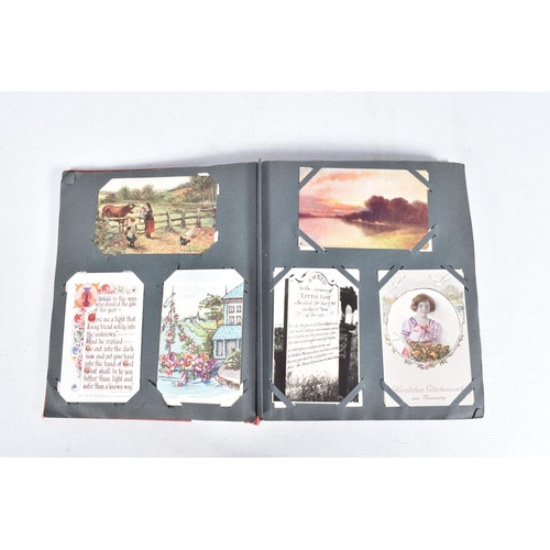 222 - POSTCARDS, two albums containing approximately 487*  early 20th century Postcards (early Edwardian -... 