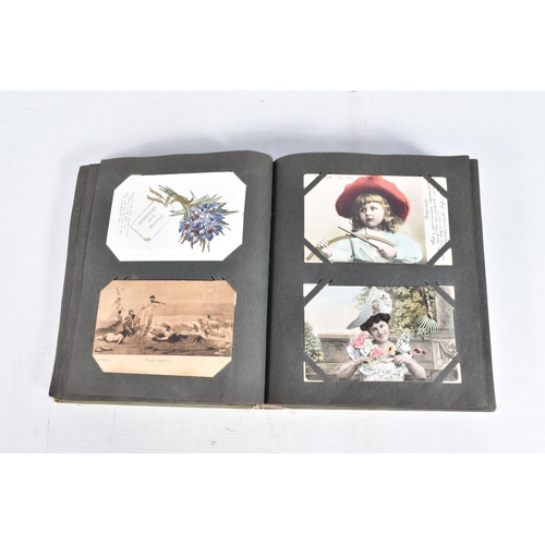 223 - POSTCARDS, two albums containing approximately 500*  early 20th century Postcards (early Edwardian -... 